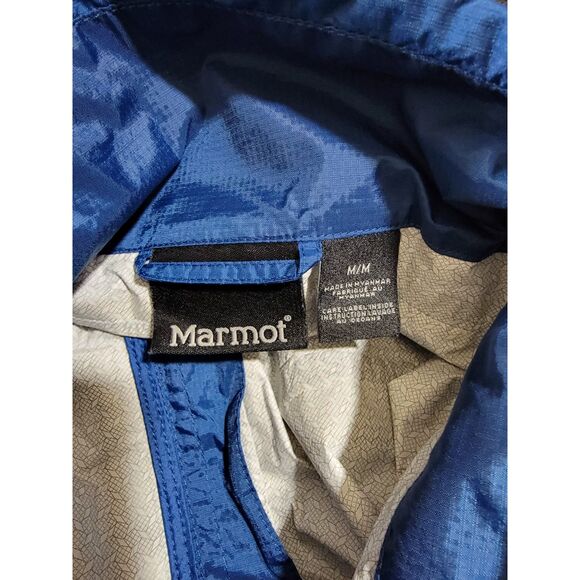 Marmot Blue Windbreaker Hoodie Jacket - Medium - Picture 4 of 7